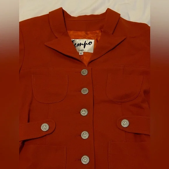 Vintage Orange Blazer - Picture 2 of 3